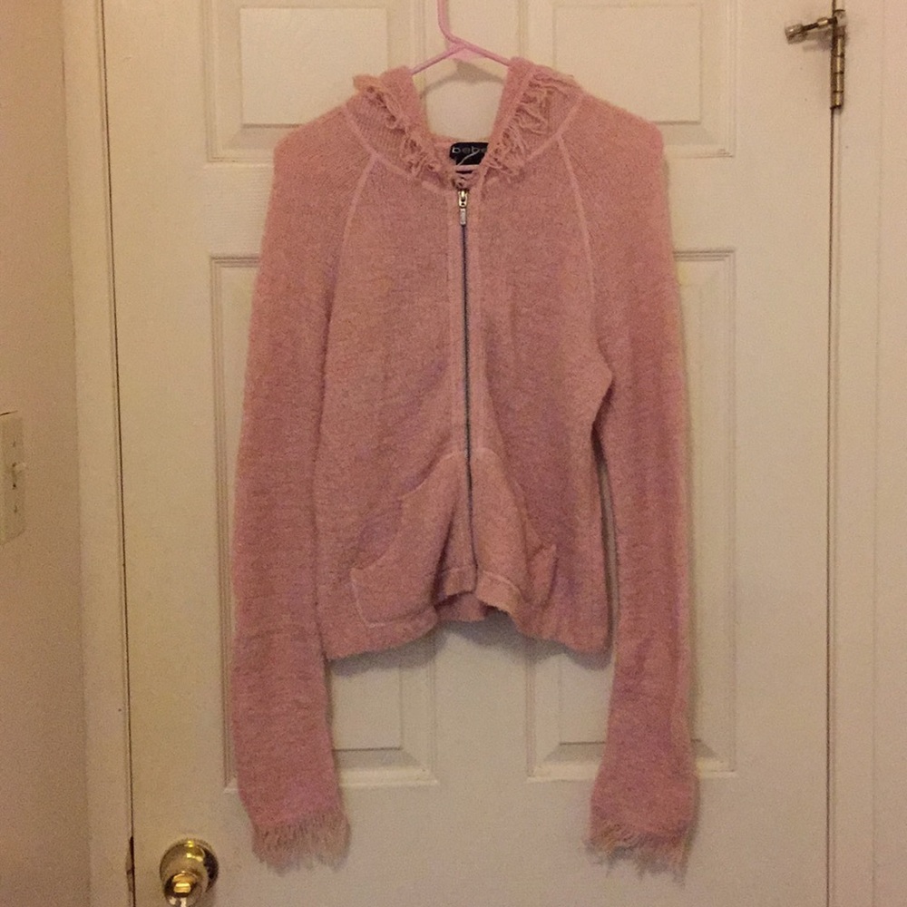 Pink Fringe Bebe Hoodie